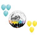 Loonballoon Birthday Band of Flowers Balloon Medium Shape Set 6x latex 81331